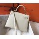 Replica Hermes Kelly 28cm Borsa Sellier Epsom Bianco Riproduzione Fedele Hermes Kelly 28cm Borsa Sellier Epsom Bianco imitazioni