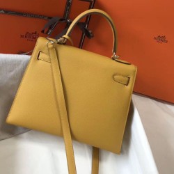Replica Borsa 1:1 Sellier Hermes Kelly 28 cm Giallo Epsom Riproduzione Fedele Borsa Replica Sellier Hermes Kelly 28 cm Giallo Epsom imitazioni