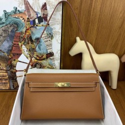 Riproduzione Fedele Hermes Kelly Elan Borse Imitazioni fatta a mano Marrone imitazioni