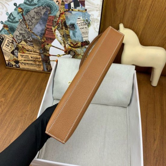 Riproduzione Fedele Hermes Kelly Elan Borse Imitazioni fatta a mano Marrone imitazioni