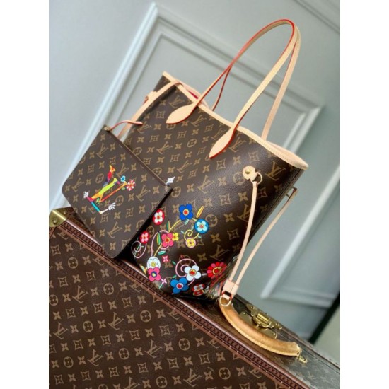 Replica Borsa Louis Vuitton LV x TM Neverfull MM M13271 Riproduzione Fedele replica Louis Vuitton LV x TM Neverfull MM M13271 imitazioni
