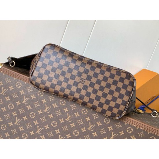 Replica Borsa Louis Vuitton Neverfull MM Damier Ebene Canvas N40599 Riproduzione Fedele replica Louis Vuitton Neverfull MM Damier Ebene Canvas N40599 imitazioni