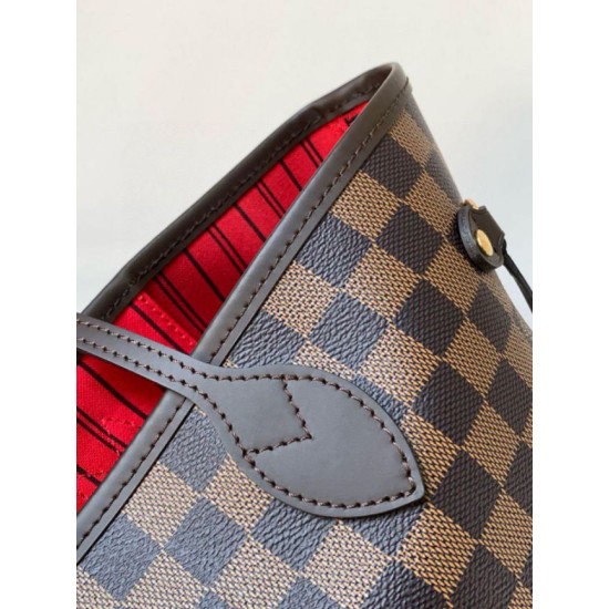 Replica Borsa Louis Vuitton Neverfull MM Damier Ebene Canvas N40599 Riproduzione Fedele replica Louis Vuitton Neverfull MM Damier Ebene Canvas N40599 imitazioni