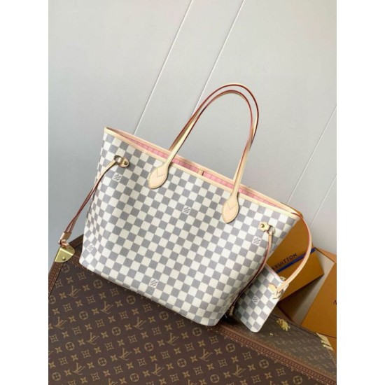 Replica Borsa Louis Vuitton Neverfull MM Damier Azur Canvas N40603 Riproduzione Fedele Borsa Louis Vuitton Neverfull MM Damier Azur Canvas N40603 imitazioni