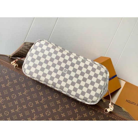 Replica Borsa Louis Vuitton Neverfull MM Damier Azur Canvas N40603 Riproduzione Fedele Borsa Louis Vuitton Neverfull MM Damier Azur Canvas N40603 imitazioni