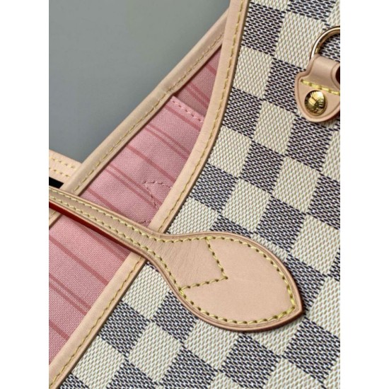 Replica Borsa Louis Vuitton Neverfull MM Damier Azur Canvas N40603 Riproduzione Fedele Borsa Louis Vuitton Neverfull MM Damier Azur Canvas N40603 imitazioni