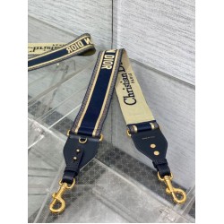 Dior Tracolla con Ricamo Anello Tela Blu Dior Tracolla con Ricamo Anello Tela Blu