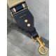 Replica falso Dior Tracolla con Ricamo Anello Tela Blu Riproduzione Fedele falso Dior Tracolla con Ricamo Anello Tela Blu imitazioni