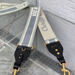 Replica falso Dior Tracolla con Ricamo Anello Tela Grigio Riproduzione Fedele falso Dior Tracolla con Ricamo Anello Tela Grigio imitazioni