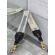 Replica falso Dior Tracolla con Ricamo Anello Tela Grigio Riproduzione Fedele falso Dior Tracolla con Ricamo Anello Tela Grigio imitazioni