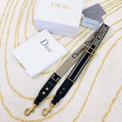 Replica falso Dior Tracolla Regolabile con Ricamo Obliquo Blu Riproduzione Fedele falso Dior Tracolla Regolabile con Ricamo Obliquo Blu imitazioni