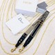 Replica falso Dior Tracolla Regolabile con Ricamo Obliquo Blu Riproduzione Fedele falso Dior Tracolla Regolabile con Ricamo Obliquo Blu imitazioni