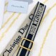 Replica falso Dior Tracolla Regolabile con Ricamo Obliquo Blu Riproduzione Fedele falso Dior Tracolla Regolabile con Ricamo Obliquo Blu imitazioni