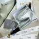 Replica falso Dior Tracolla Regolabile con Ricamo Grigio Riproduzione Fedele falso Dior Tracolla Regolabile con Ricamo Grigio imitazioni
