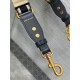 Replica falso Dior Tracolla Regolabile con Ricamo Anello Blu Riproduzione Fedele falso Dior Tracolla Regolabile con Ricamo Anello Blu imitazioni