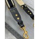 Replica falso Dior Tracolla Regolabile con Ricamo Anello Nero Riproduzione Fedele falso Dior Tracolla Regolabile con Ricamo Anello Nero imitazioni
