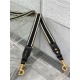Replica falso Dior Tracolla Regolabile con Ricamo Anello Nero Riproduzione Fedele falso Dior Tracolla Regolabile con Ricamo Anello Nero imitazioni