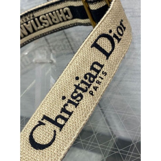 Replica falso Dior Tracolla Regolabile con Ricamo Anello Nero Riproduzione Fedele falso Dior Tracolla Regolabile con Ricamo Anello Nero imitazioni