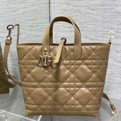 Riproduzione Fedele replica tote verticale Dior piccola/media Dior Toujours marrone imitazioni