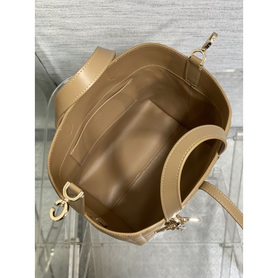 Riproduzione Fedele replica tote verticale Dior piccola/media Dior Toujours marrone imitazioni