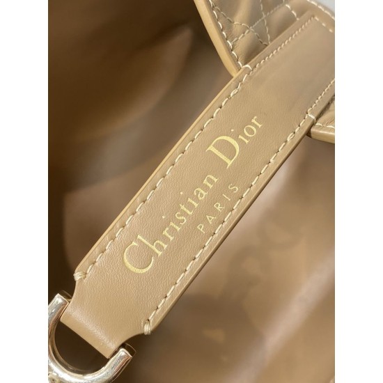 Riproduzione Fedele replica tote verticale Dior piccola/media Dior Toujours marrone imitazioni