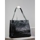 Riproduzione Fedele Dettagli perfetti Borse Firmate Replica shopping grande vintage stropicciata YSL Saint Laurent Niki Nero imitazioni