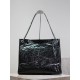 Riproduzione Fedele Dettagli perfetti Borse Firmate Replica shopping grande vintage stropicciata YSL Saint Laurent Niki Nero imitazioni