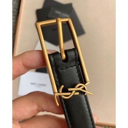 Nuova fibbia Cassandre YSL Saint Laurent Cintura 20MM Nero Nuova fibbia Cassandre YSL Saint Laurent Cintura 20MM Nero