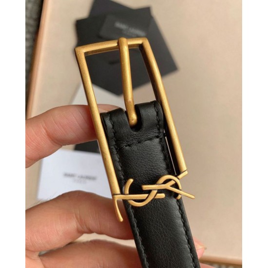 Replica Borsa Nuova fibbia Cassandre YSL Saint Laurent Cintura 20MM Nero Riproduzione Fedele replica Nuova fibbia Cassandre YSL Saint Laurent Cintura 20MM Nero imitazioni