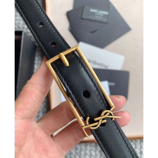 Replica Borsa Nuova fibbia Cassandre YSL Saint Laurent Cintura 20MM Nero Riproduzione Fedele replica Nuova fibbia Cassandre YSL Saint Laurent Cintura 20MM Nero imitazioni