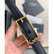Replica Borsa Nuova fibbia Cassandre YSL Saint Laurent Cintura 20MM Nero Riproduzione Fedele replica Nuova fibbia Cassandre YSL Saint Laurent Cintura 20MM Nero imitazioni