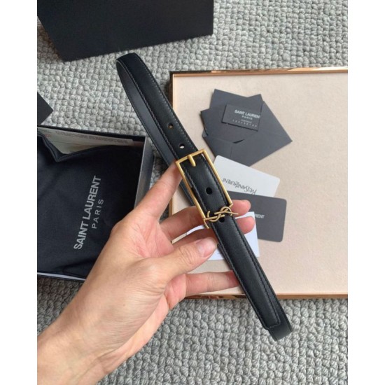 Replica Borsa Nuova fibbia Cassandre YSL Saint Laurent Cintura 20MM Nero Riproduzione Fedele replica Nuova fibbia Cassandre YSL Saint Laurent Cintura 20MM Nero imitazioni