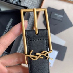 Replica Dettagli perfetti Cintura YSL Saint Laurent New Cassandre Buckle 30MM Nero Riproduzione Fedele Dettagli perfetti Cintura YSL Saint Laurent New Cassandre Buckle 30MM Nero imitazioni
