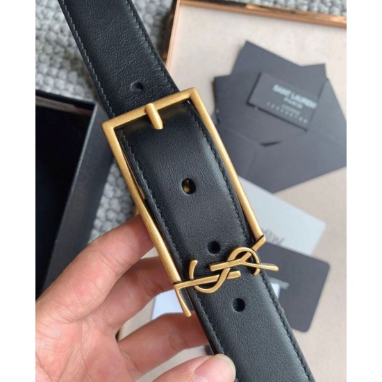 Replica Dettagli perfetti Cintura YSL Saint Laurent New Cassandre Buckle 30MM Nero Riproduzione Fedele Dettagli perfetti Cintura YSL Saint Laurent New Cassandre Buckle 30MM Nero imitazioni