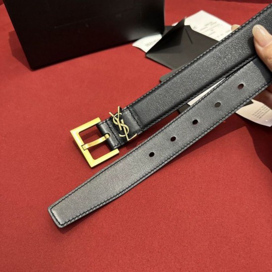 Replica Borsa Cintura YSL Saint Laurent Cassandre Square Buckle 20MM Nero Riproduzione Fedele replica Cintura YSL Saint Laurent Cassandre Square Buckle 20MM Nero imitazioni