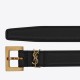 Replica Borsa Cintura YSL Saint Laurent Cassandre Square Buckle 20MM Nero Riproduzione Fedele replica Cintura YSL Saint Laurent Cassandre Square Buckle 20MM Nero imitazioni