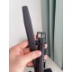Riproduzione Fedele Cintura YSL Saint Laurent Cassandre Square Buckle 20MM Tutto Nero imitazioni