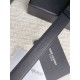 Riproduzione Fedele Cintura YSL Saint Laurent Cassandre Square Buckle 20MM Tutto Nero imitazioni