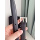 Riproduzione Fedele Cintura YSL Saint Laurent Cassandre Square Buckle 20MM Nero imitazioni