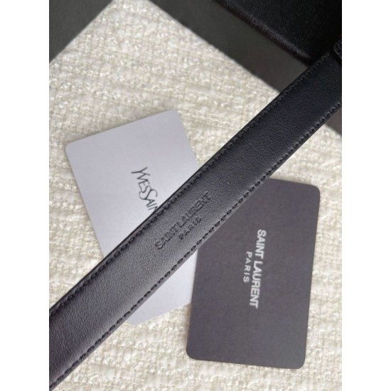 Replica Cintura YSL Saint Laurent Cassandre Square Buckle 20MM Nero Riproduzione Fedele Cintura YSL Saint Laurent Cassandre Square Buckle 20MM Nero imitazioni