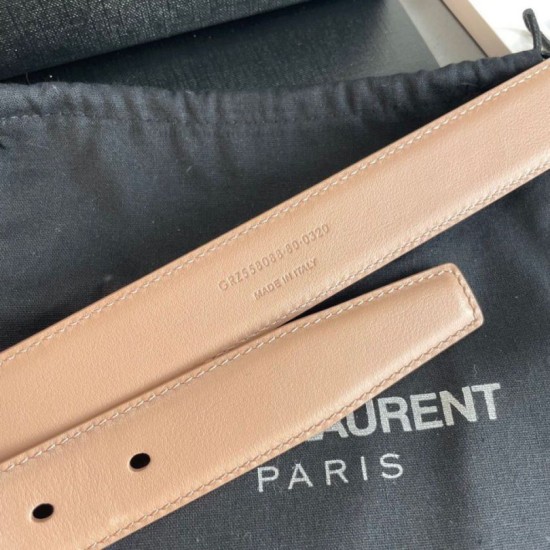 Replica Alta gamma Cintura YSL Saint Laurent Cassandre Square Buckle 30MM Beige Riproduzione Fedele Alta gamma replica Cintura YSL Saint Laurent Cassandre Square Buckle 30MM Beige imitazioni