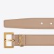 Replica Alta gamma Cintura YSL Saint Laurent Cassandre Square Buckle 30MM Beige Riproduzione Fedele Alta gamma replica Cintura YSL Saint Laurent Cassandre Square Buckle 30MM Beige imitazioni