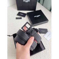 Cintura YSL Saint Laurent Cassandre Square Buckle 30MM Tutto Nero Cintura YSL Saint Laurent Cassandre Square Buckle 30MM Tutto Nero
