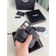 Riproduzione Fedele replica Cintura YSL Saint Laurent Cassandre Square Buckle 30MM Tutto Nero imitazioni