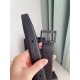 Riproduzione Fedele replica Cintura YSL Saint Laurent Cassandre Square Buckle 30MM Tutto Nero imitazioni