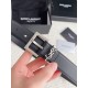 Riproduzione Fedele replica Cintura YSL Saint Laurent Cassandre Square Buckle 30MM Noir imitazioni