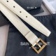 Replica Borsa Cintura YSL Saint Laurent Cassandre Square Buckle 30MM Bianco Riproduzione Fedele replica Cintura YSL Saint Laurent Cassandre Square Buckle 30MM Bianco imitazioni
