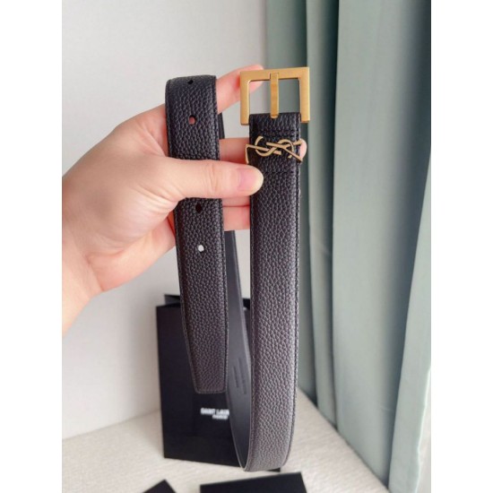 Replica Borsa Cintura YSL Saint Laurent Cassandre Square Buckle 20MM Nero Riproduzione Fedele replica Cintura YSL Saint Laurent Cassandre Square Buckle 20MM Nero imitazioni