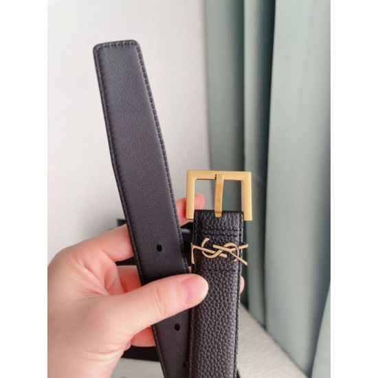 Replica Borsa Cintura YSL Saint Laurent Cassandre Square Buckle 20MM Nero Riproduzione Fedele replica Cintura YSL Saint Laurent Cassandre Square Buckle 20MM Nero imitazioni