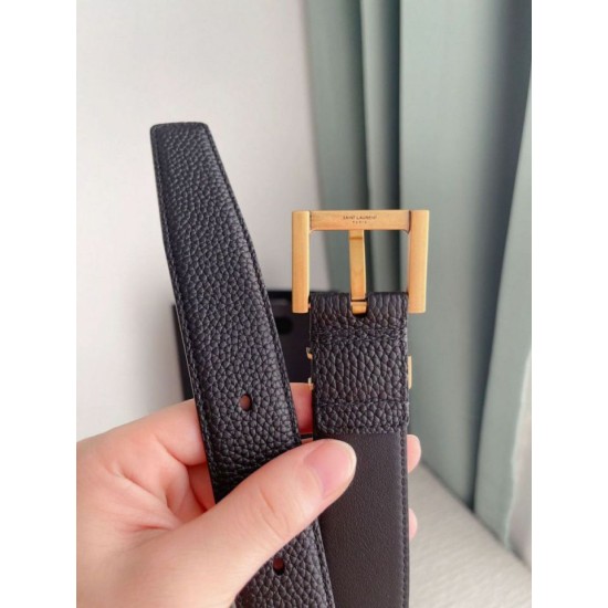 Replica Borsa Cintura YSL Saint Laurent Cassandre Square Buckle 20MM Nero Riproduzione Fedele replica Cintura YSL Saint Laurent Cassandre Square Buckle 20MM Nero imitazioni